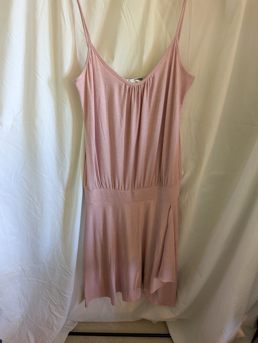 Sleeveless Pink Slip Dress